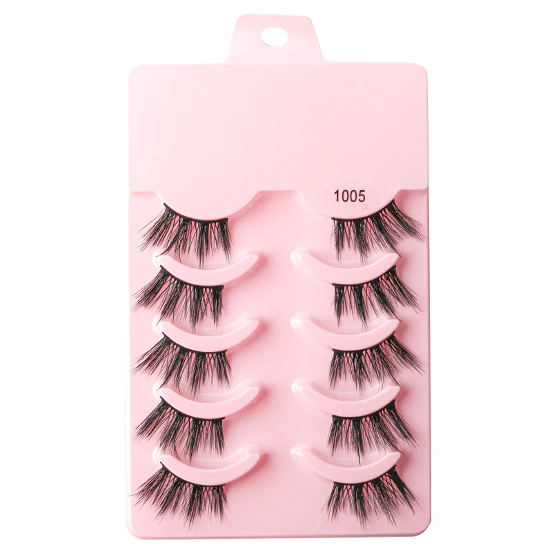 YSDO Manga Lashes 5/10pairs Natural Full False Eyelashes 3D Mink Lashes Extensions Cat Eye Fake Eyelashes Faux Cils