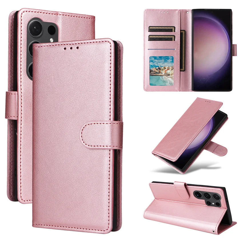 Leather Flip Wallet Case for Samsung Galaxy (Various Models)