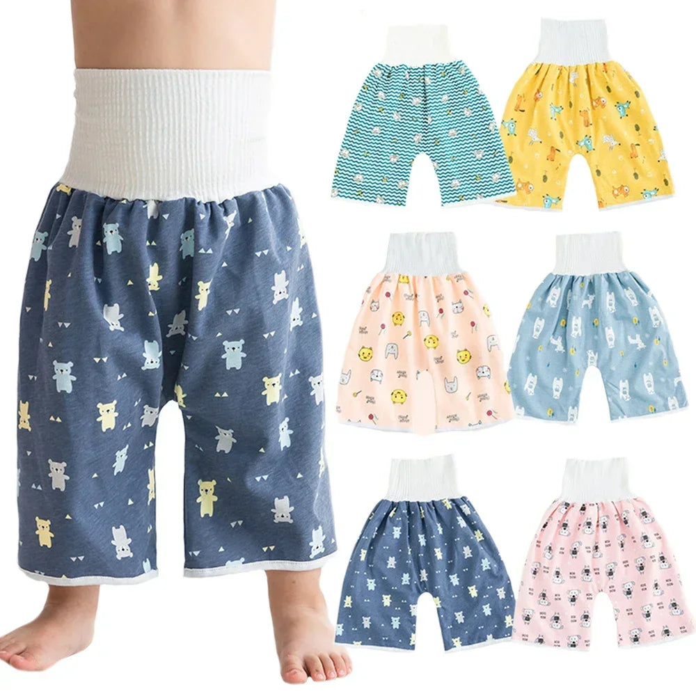 Waterproof Baby Diaper Pants Skirt for Potty Training Unisex Comfy Sleepwear for Boys And Girls 3-15kg Age Range