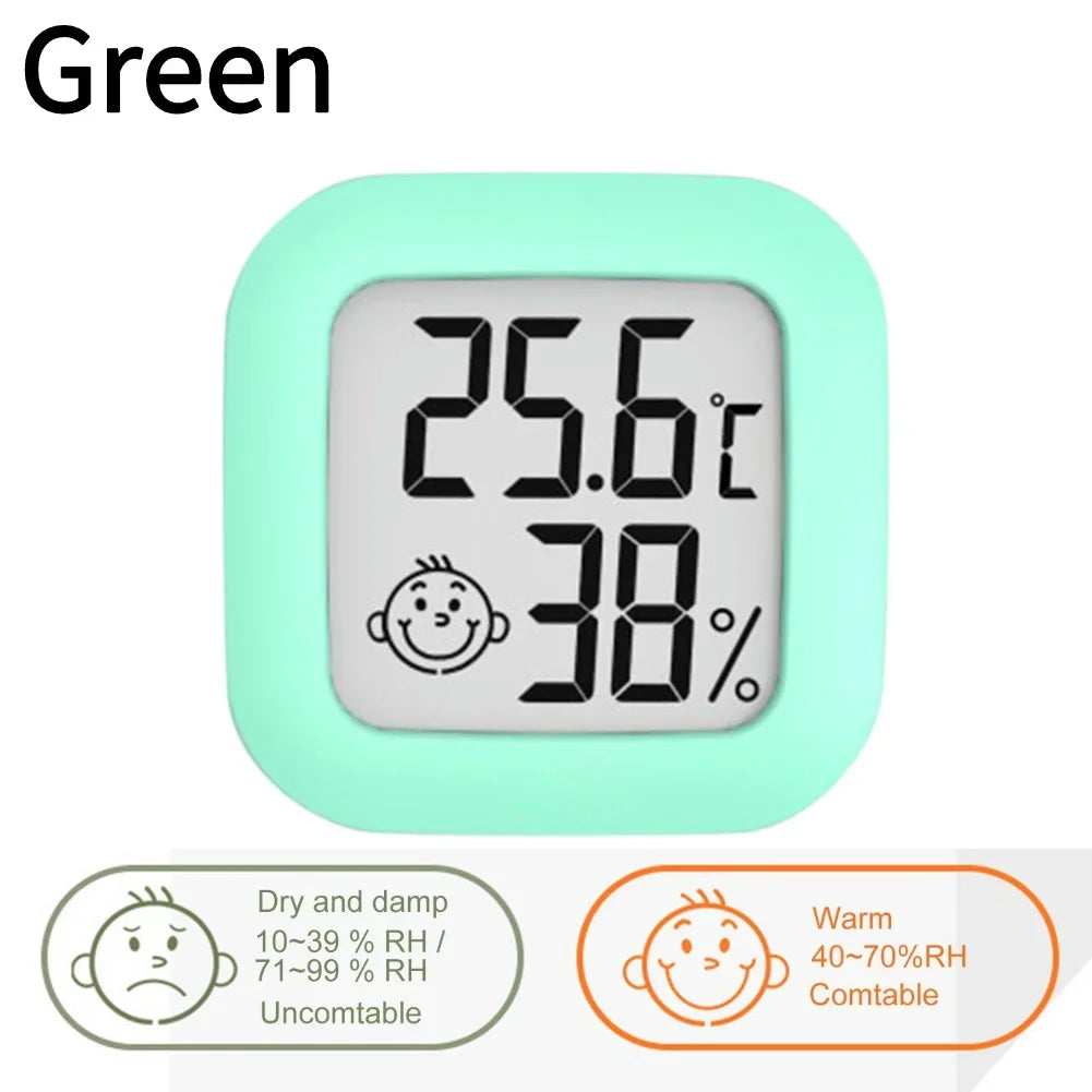 Thermometer Hygrometer Mini Weather Station Thermo-Hygrometer Built-in 2032 Button Battery Temperature Tester Gauge
