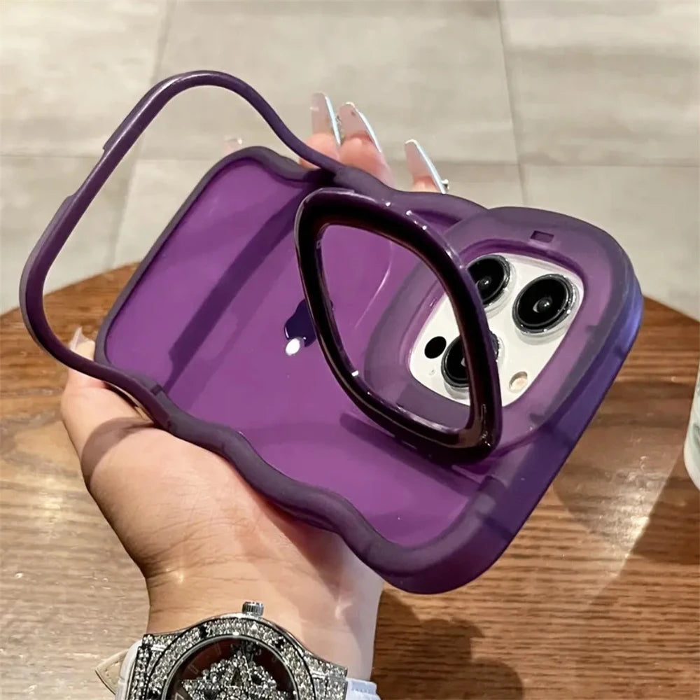 2-in-1 Folding Stand Clear Case for iPhone