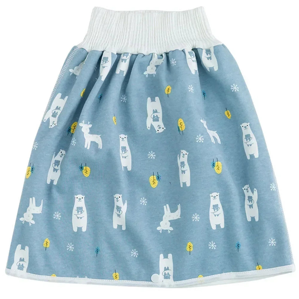 Waterproof Baby Diaper Pants Skirt for Potty Training Unisex Comfy Sleepwear for Boys And Girls 3-15kg Age Range