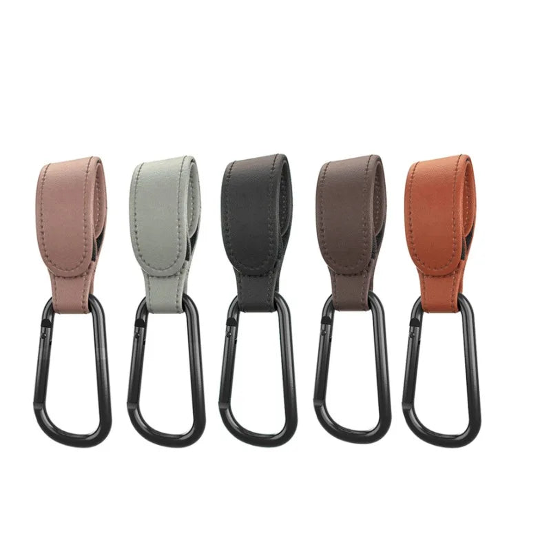 PU Leather Baby Bag Stroller Hook 360 Degree Rotatable Pram Cart Organizer Accessory for Strollers And Carts