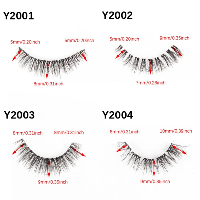 YSDO Manga Lashes 5/10pairs Natural Full False Eyelashes 3D Mink Lashes Extensions Cat Eye Fake Eyelashes Faux Cils