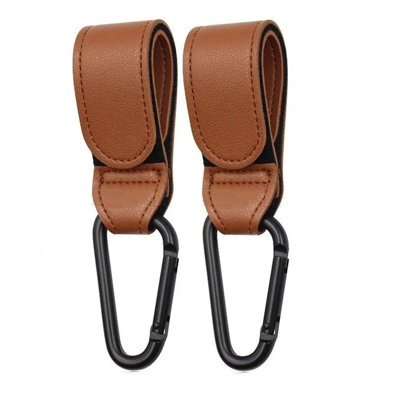 PU Leather Baby Bag Stroller Hook 360 Degree Rotatable Pram Cart Organizer Accessory for Strollers And Carts