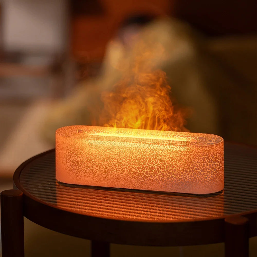 Essential Oil Aroma Diffuser, Flame Air Humidifier, Ultrasonic Fresh Mist