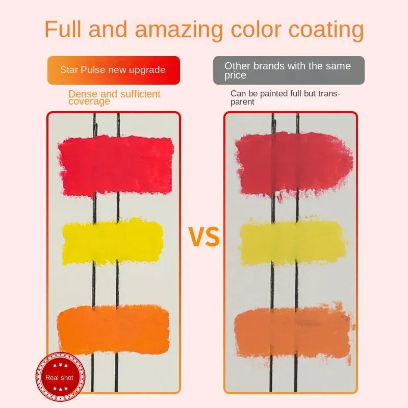 A Set Non-toxic Student Graffiti Stick Super Soft Heavy Color Oil Painting Stick Set To Draw.