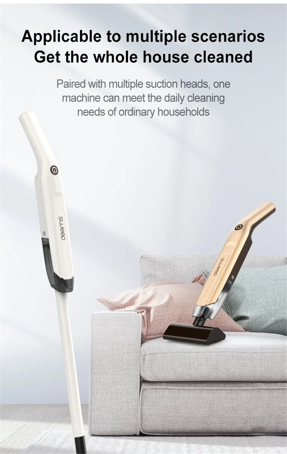 Handheld Wireless Vacuum Cleaner 20000Pa, Powerful Car & Home Cleaning Machine, Metal Strainer, Portable & Cordless