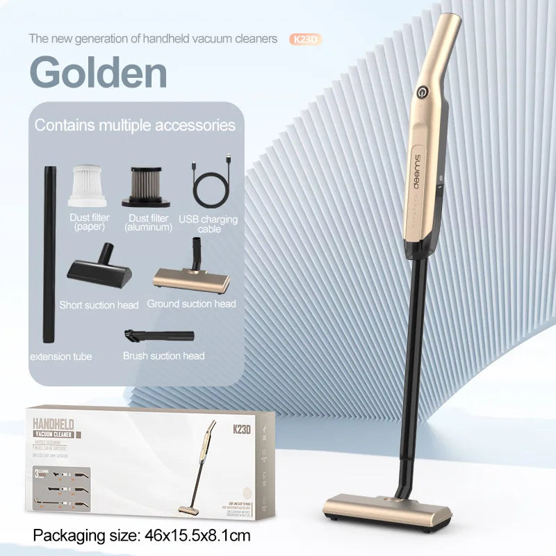 Handheld Wireless Vacuum Cleaner 20000Pa, Powerful Car & Home Cleaning Machine, Metal Strainer, Portable & Cordless