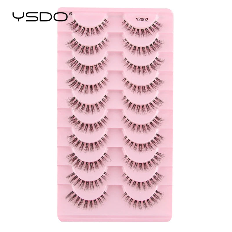 YSDO Manga Lashes 5/10pairs Natural Full False Eyelashes 3D Mink Lashes Extensions Cat Eye Fake Eyelashes Faux Cils