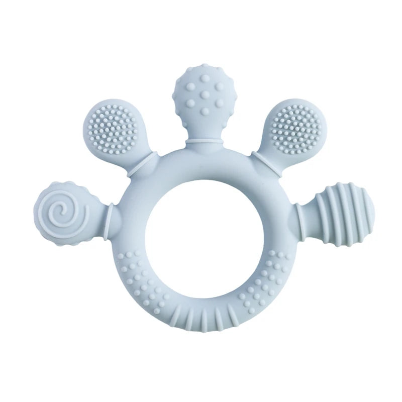 Food Grade Silicone Baby Teethers Animal Shape Teething Toys 0-12 Months Grinding Stick Pacifier Accessories BPA Free