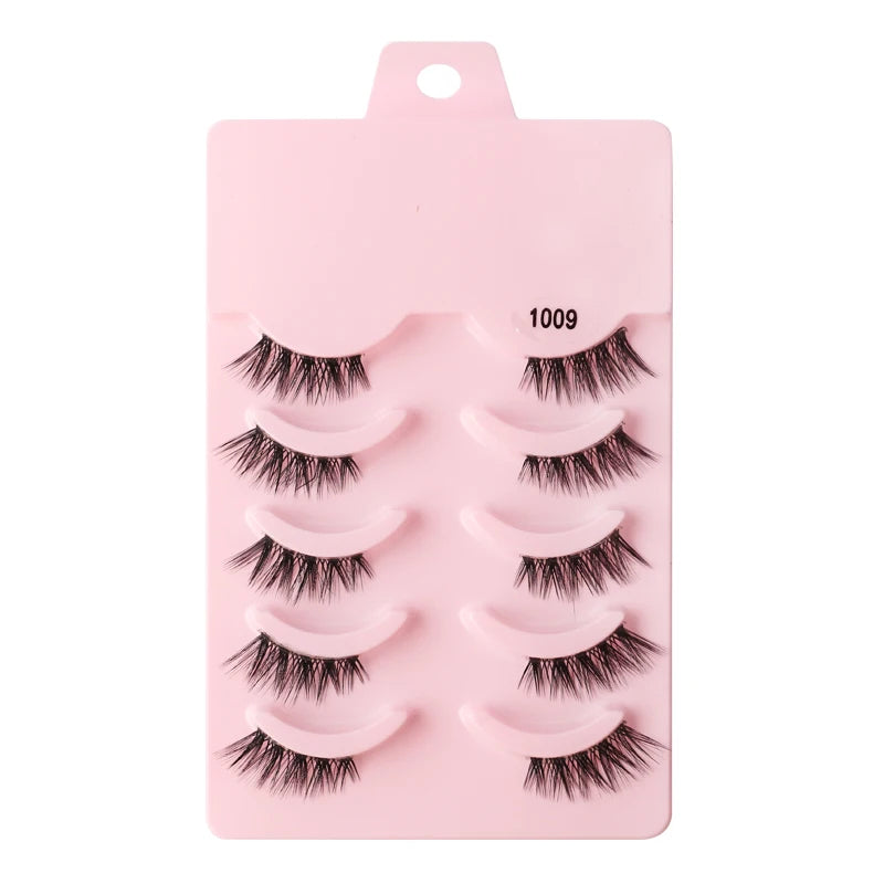 YSDO Manga Lashes 5/10pairs Natural Full False Eyelashes 3D Mink Lashes Extensions Cat Eye Fake Eyelashes Faux Cils