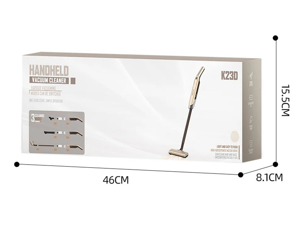Handheld Wireless Vacuum Cleaner 20000Pa, Powerful Car & Home Cleaning Machine, Metal Strainer, Portable & Cordless