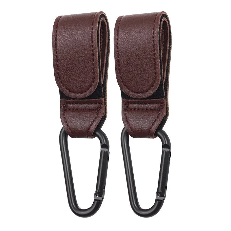 PU Leather Baby Bag Stroller Hook 360 Degree Rotatable Pram Cart Organizer Accessory for Strollers And Carts