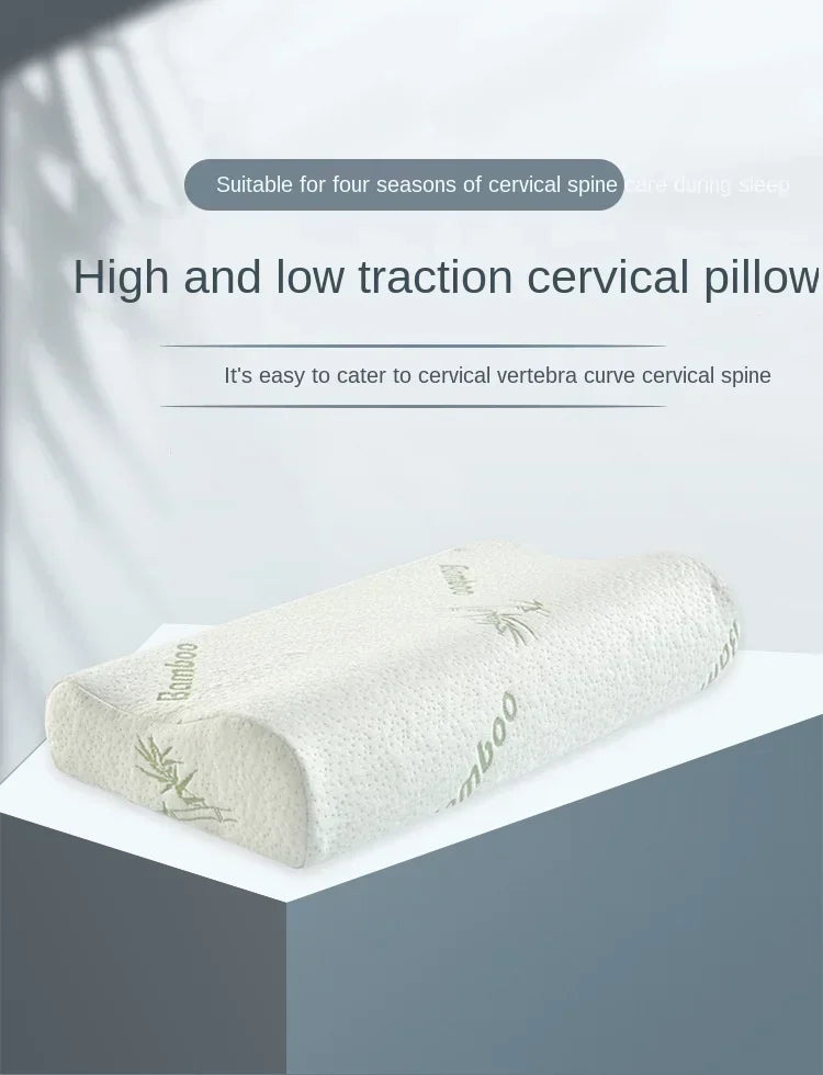 Long Memory Foam Bedding Pillow for Neck Protection, Slow Rebound Shaped Maternity Pillow, Orthopedic Support for Sleeping