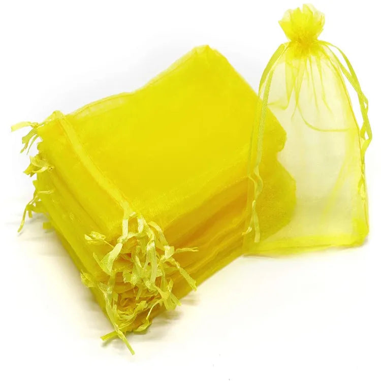 50Pcs Organza Drawstring Bags for Gifts, Jewelry, and Party Favors