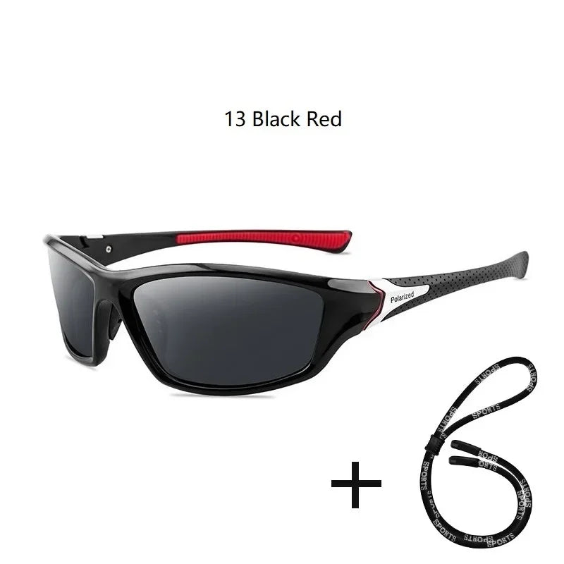 Luxury Polarized Sport Sunglasses with Chain – UV400 Protection