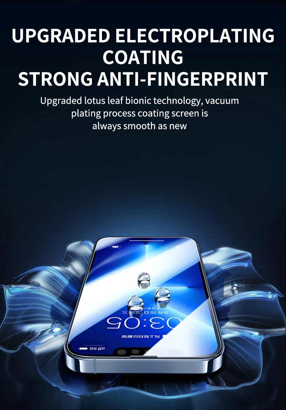3Pcs Tempered Glass for iPhone 14 13 12 11 15 Pro Max Mini Screen Protector