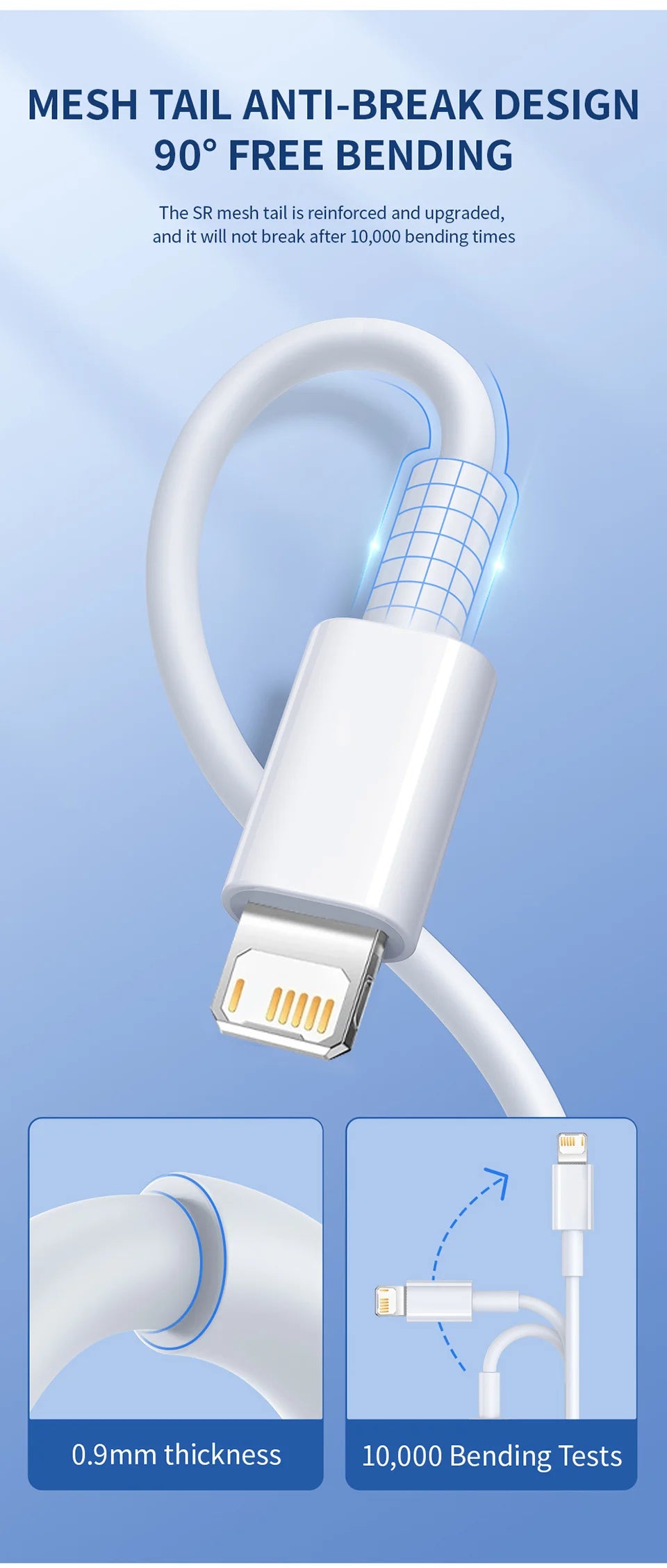 Charging Cable for iPhone 14/13/12/11 Pro Max 1-5 Pcs