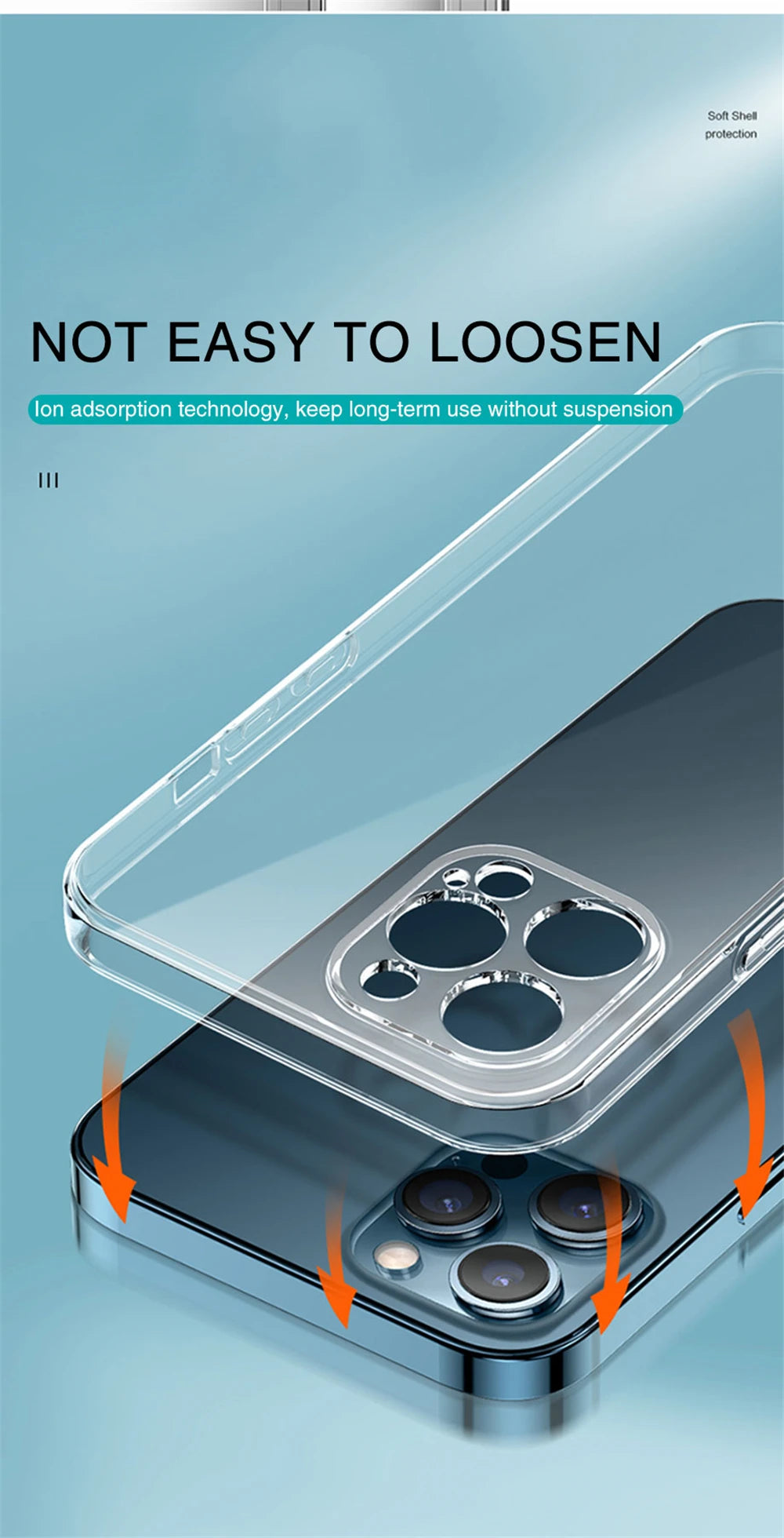 Ultra Thin Clear Phone Case For iPhone 11 12 13 14 15 16 Pro X XR Silicone Transparent Cover