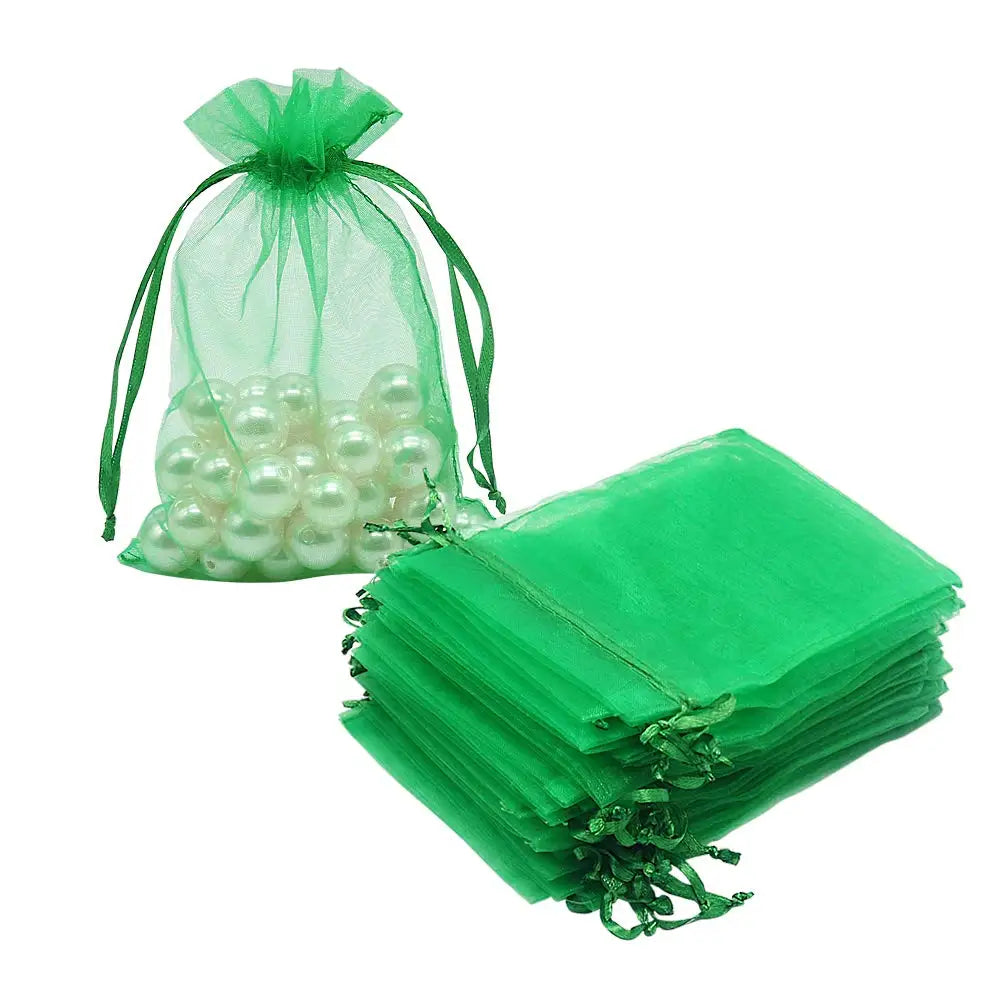50Pcs Organza Drawstring Bags for Gifts, Jewelry, and Party Favors