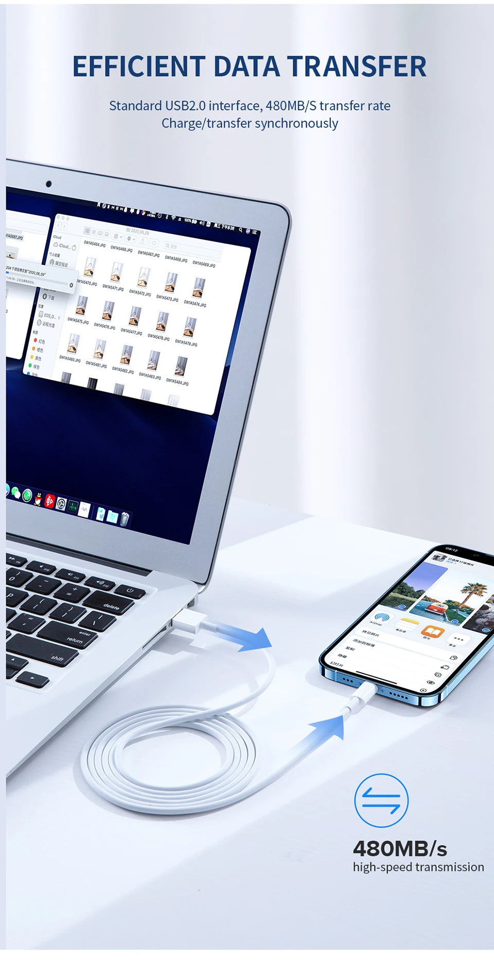 Charging Cable for iPhone 14/13/12/11 Pro Max 1-5 Pcs