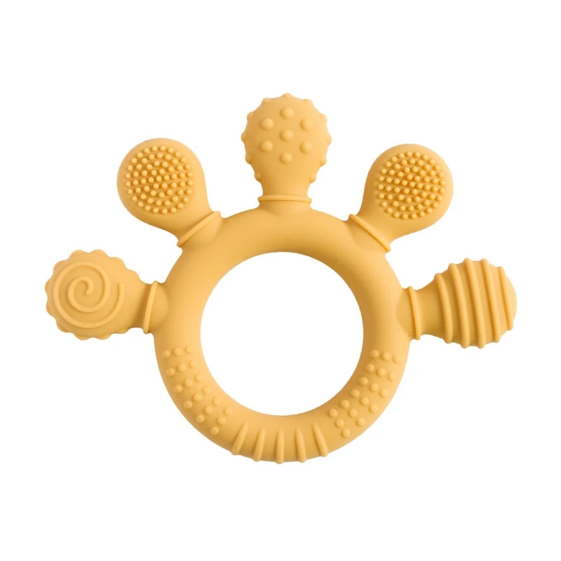 Food Grade Silicone Baby Teethers Animal Shape Teething Toys 0-12 Months Grinding Stick Pacifier Accessories BPA Free