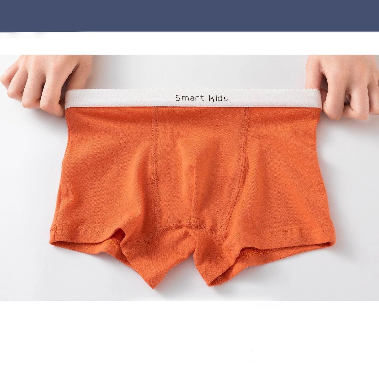 5-Pack Boys Cotton Boxer Shorts Children's Underwear Teenagers Comfortable Fit Solid Color Daily Wear