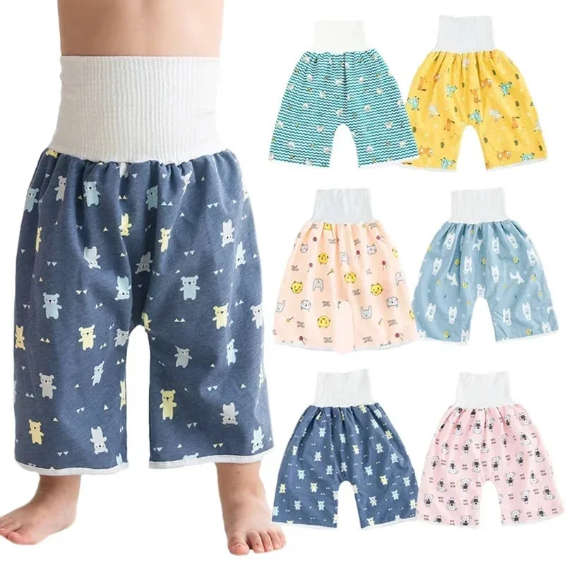 Waterproof Baby Diaper Pants Skirt for Potty Training Unisex Comfy Sleepwear for Boys And Girls 3-15kg Age Range