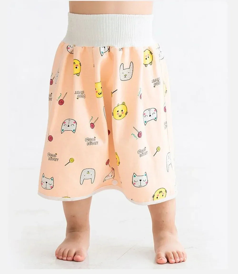 Waterproof Baby Diaper Pants Skirt for Potty Training Unisex Comfy Sleepwear for Boys And Girls 3-15kg Age Range