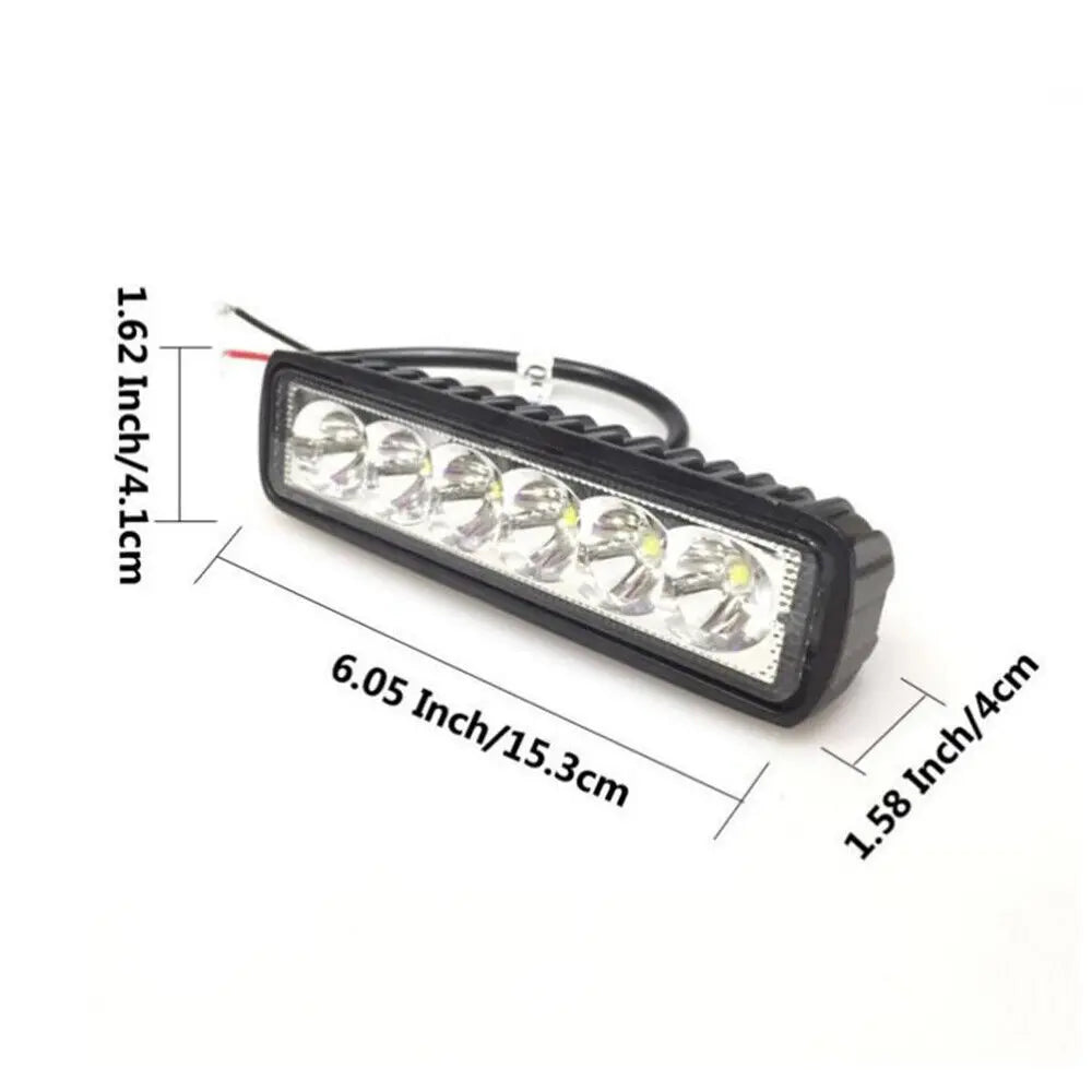 2PCS 18w 6 LED Car Work Light, Driving Lamp