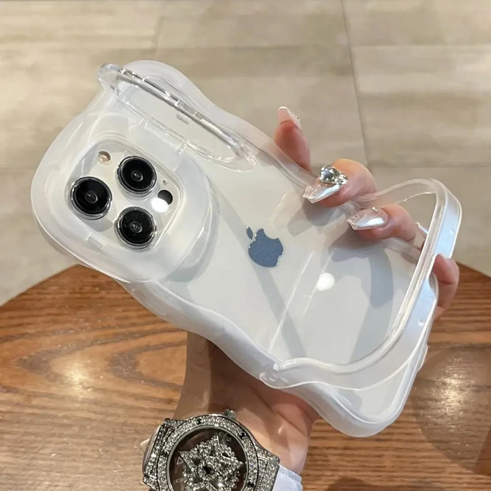 2-in-1 Folding Stand Clear Case for iPhone