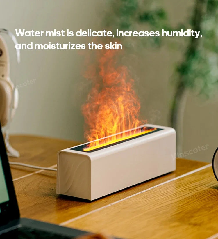 Essential Oil Aroma Diffuser, Flame Air Humidifier, Ultrasonic Fresh Mist
