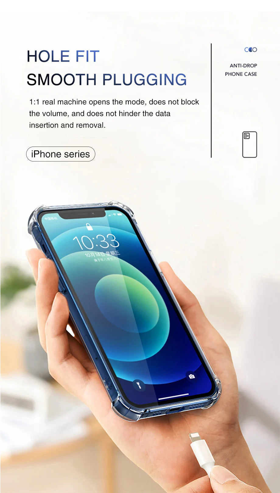 Thick Shockproof Silicone Clear IPhone Case