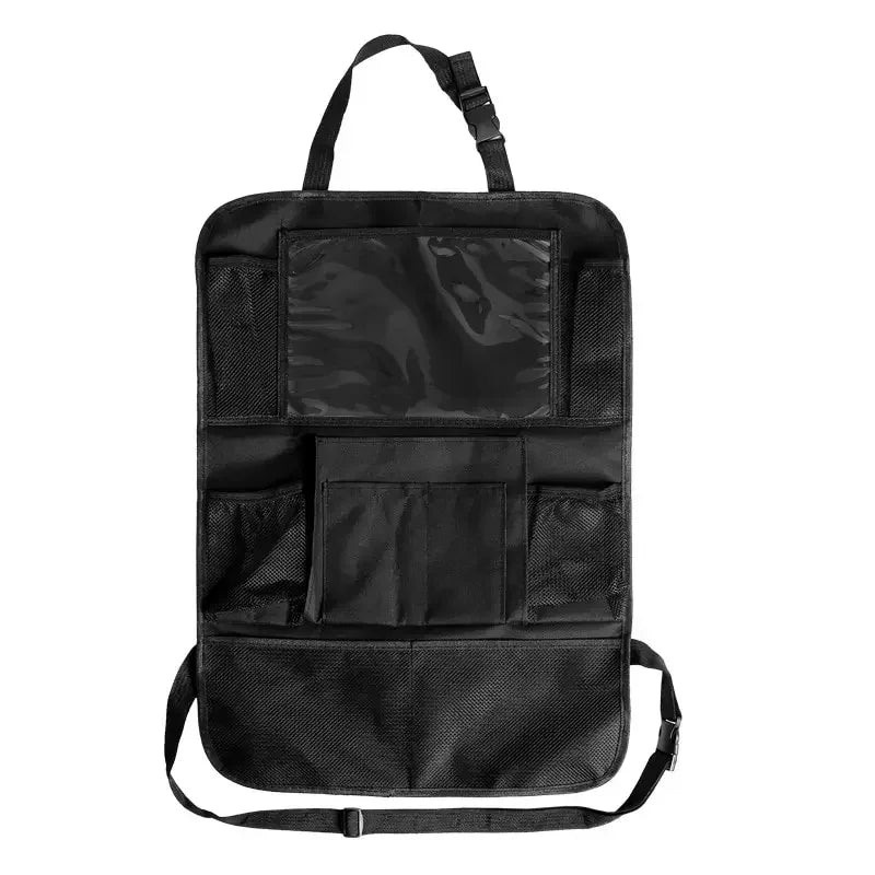 Car Rear Organizer with Touch Screen, Tablet Holder, Auto Storage Pockets Cover, Car Seat Back Protectors