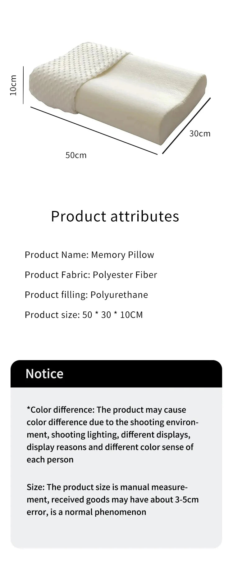 "Memory Foam Adjustable Side Sleeper Pillow for Neck & Shoulder Pain Relief, Orthopedic Contour Pillow JAF028