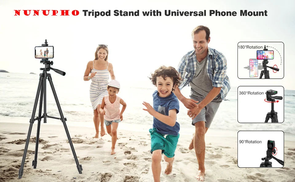 Phone Tripod For Video Recording Phone Tripod Stand with Bluetooth Remote Universal Camera Phone Photography Stand For SLRCamera