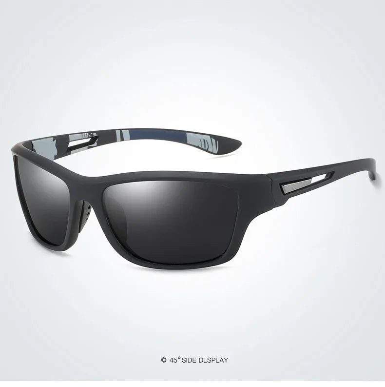 Luxury Polarized Sport Sunglasses with Chain – UV400 Protection