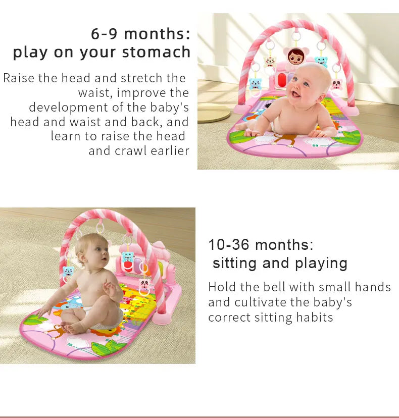Multifunctional Baby Activity Gym Play Mat with Music