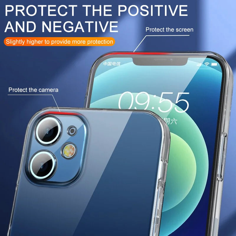 Ultra Thin Clear Phone Case For iPhone 11 12 13 14 15 16 Pro X XR Silicone Transparent Cover