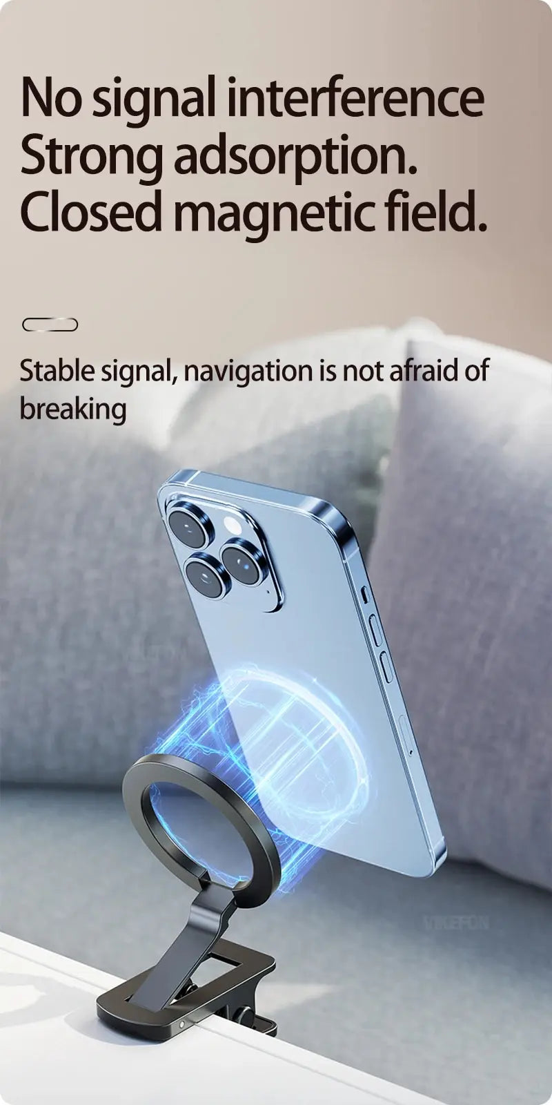 Magnetic Car Phone Mount For iPhone, Samsung Foldable