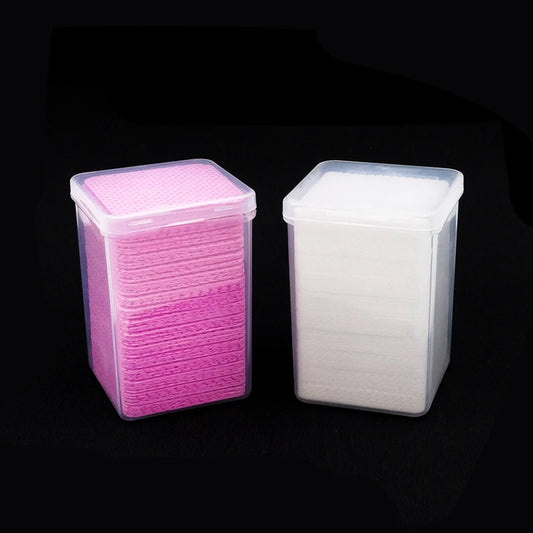 New 3 Colors Eyelash Glue Remover Cotton Wipes UV Gel Nail Tips Polish Remover Cleaner Lint-Free Paper Pad Lash
