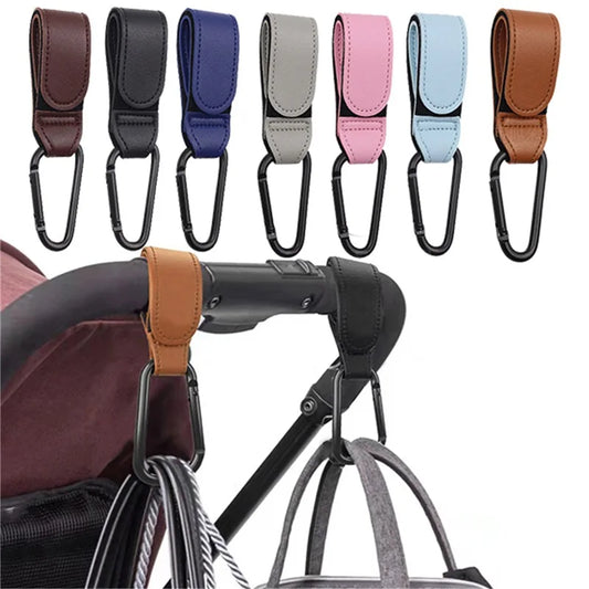 PU Leather Baby Bag Stroller Hook 360 Degree Rotatable Pram Cart Organizer Accessory for Strollers And Carts