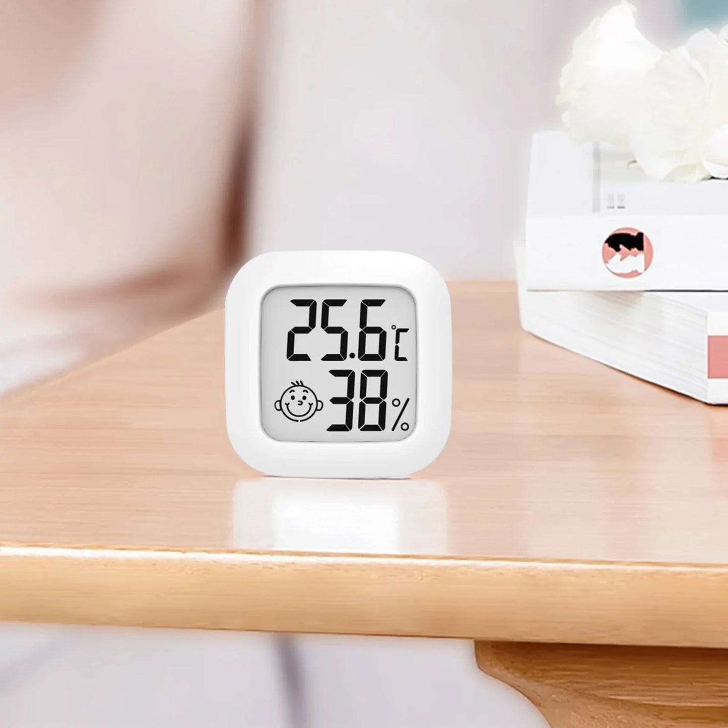 Thermometer Hygrometer Mini Weather Station Thermo-Hygrometer Built-in 2032 Button Battery Temperature Tester Gauge