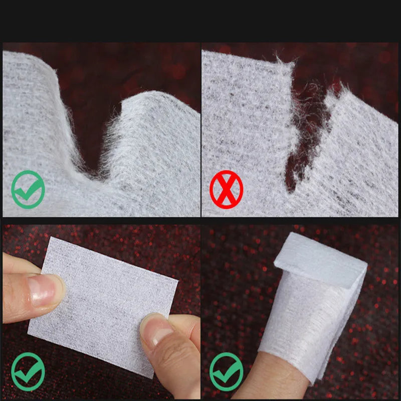 100% Cotton Lint-Free Nail Wipes for Gel Polish Removal (1000/500/100 Pcs)
