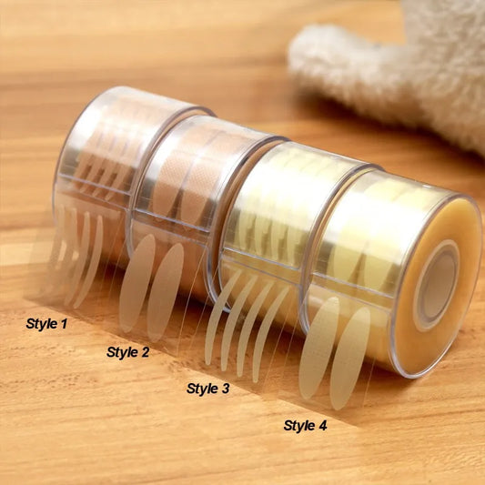 600 Pcs Eye Lift Strips Double Eyelid Tape Clear Gray Eyelid Stripe Big Eyes Invisible Double Fold Eyelid Sticker