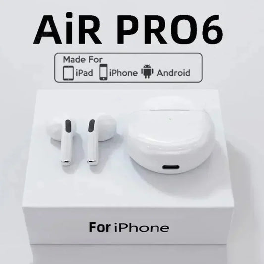 Pro 6 TWS Bluetooth Earbuds & Mic