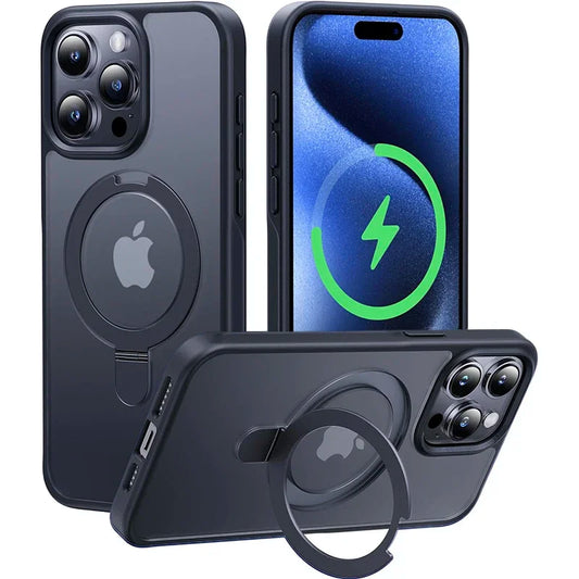 Magnetic Case, Ring Stand for iPhone 16 15 14 Pro Max Case Plus 13 11 12 Mobile Cases