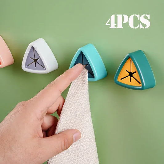 Towel Holder Towel Storage Racks Hanger Adhesive Towels Storage Wash Cloth Clip Sucker Wall Window Bathroom