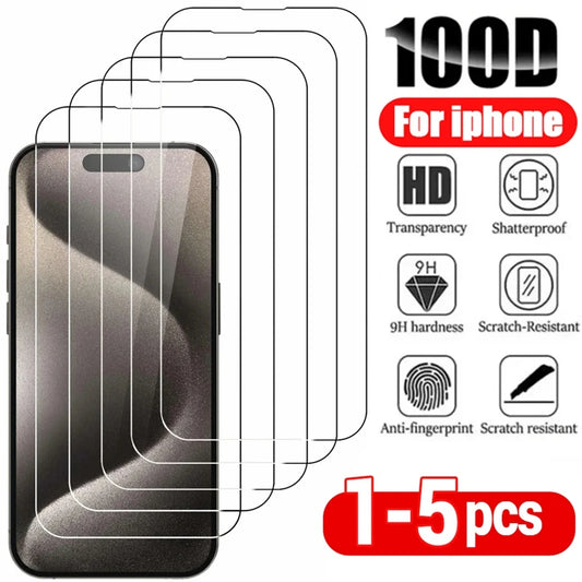 5Pcs Tempered Glass